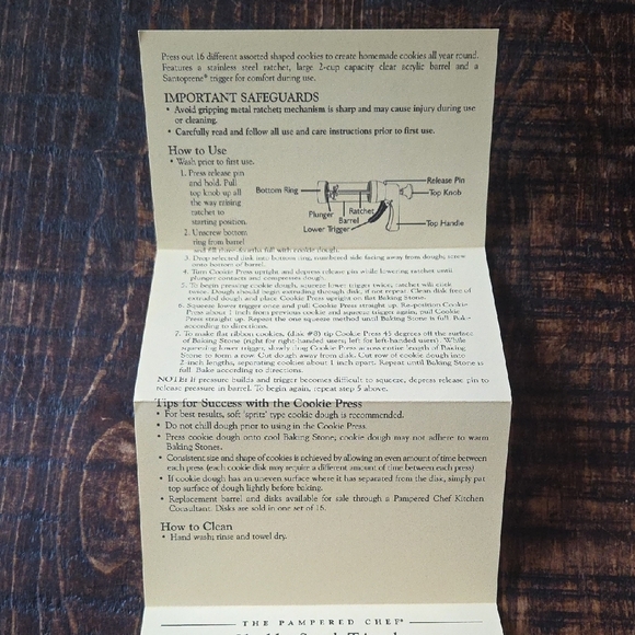 Pampered Chef Cookie Press - New - Picture 6 of 11